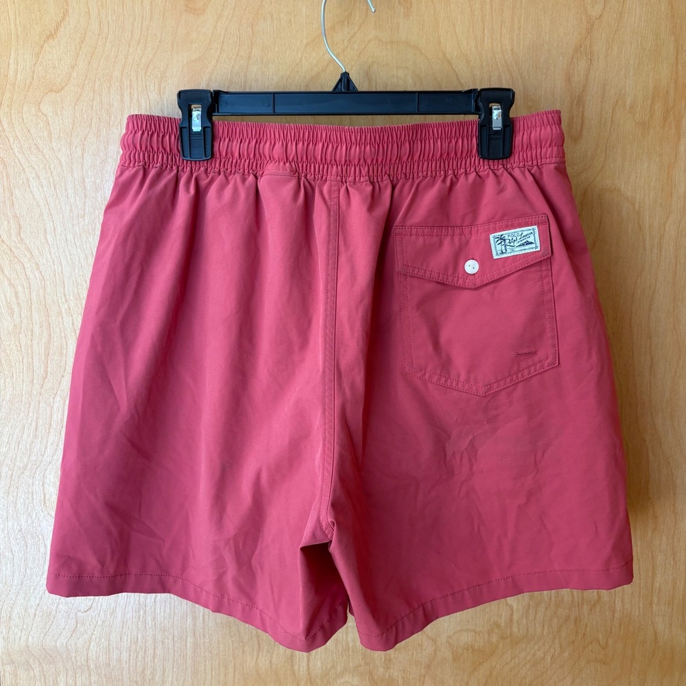 Polo Ralph Lauren Swim Trunks Mens Large Pink Mesh Lined Drawstring Shorts - Picture 3 of 5